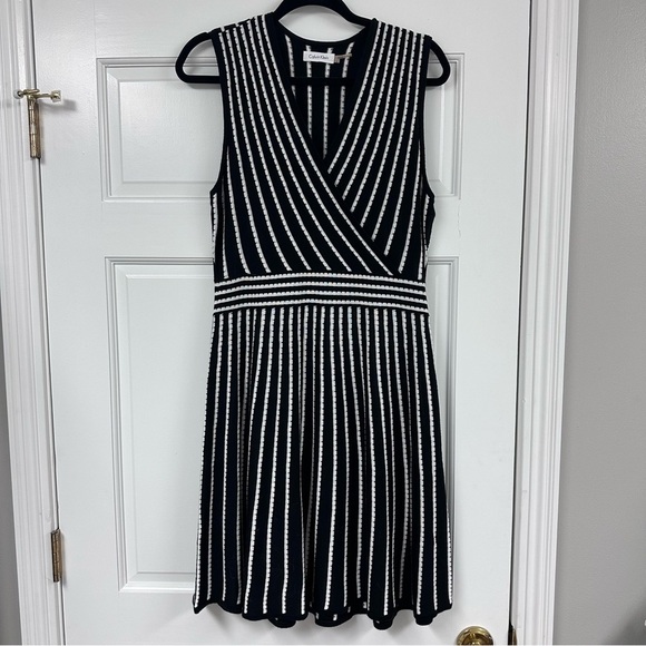 Calvin Klein Faux Wrap Sweater Dress - Picture 2 of 6